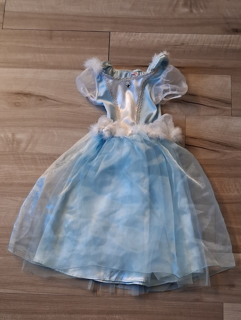 Gymboree Glam Princess Costume Dress with Tulle and Faux Fur Size 3-4 Years (M)